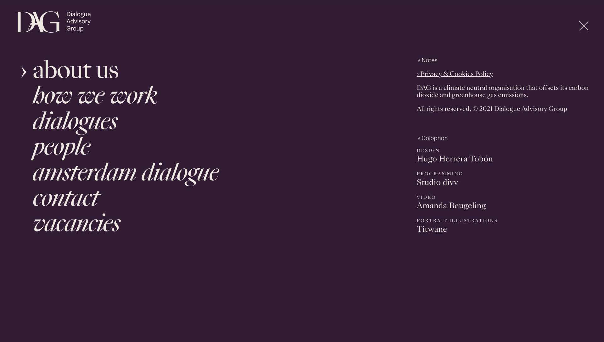 menu dark open