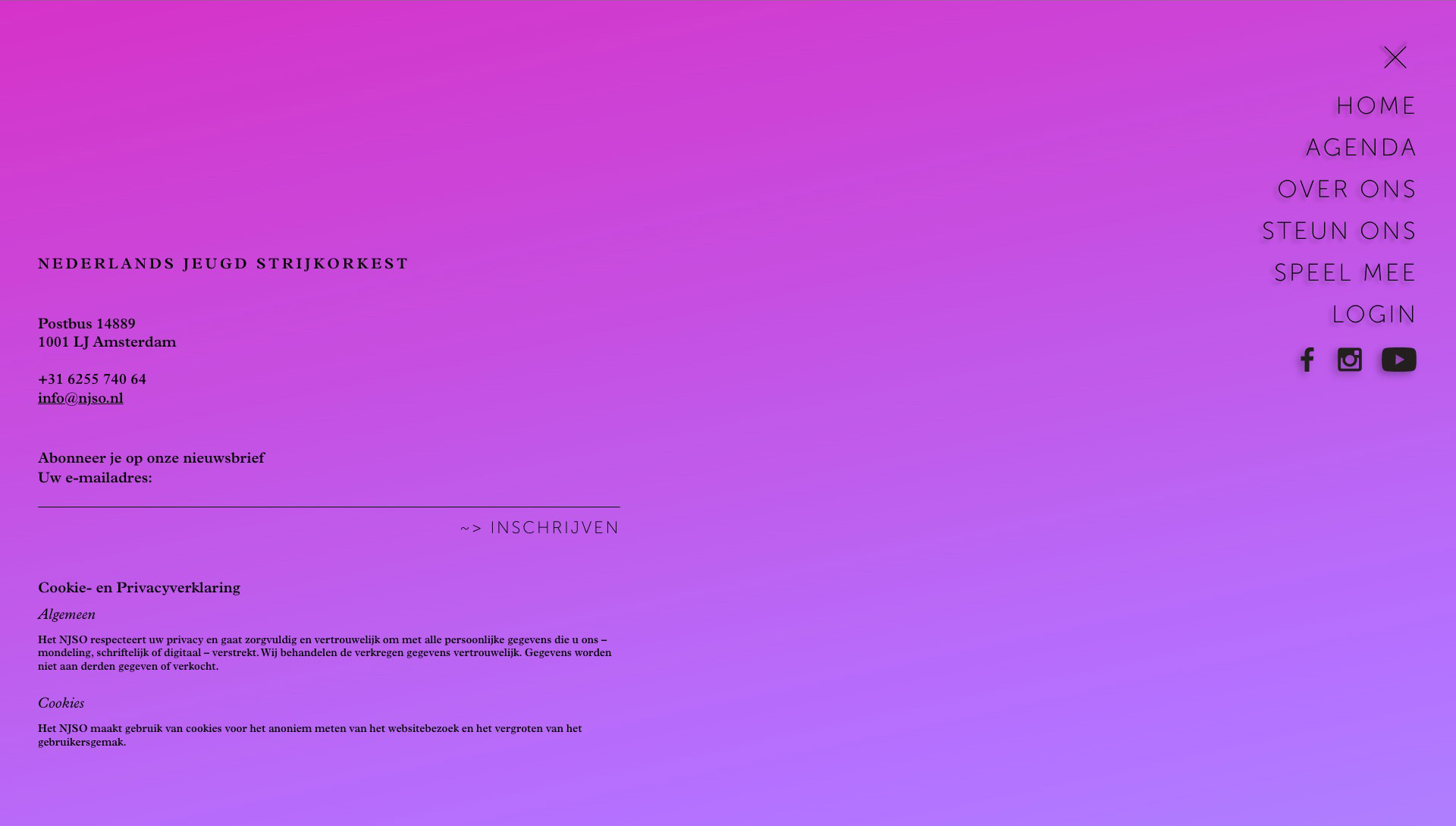 menu magenta